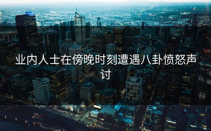 业内人士在傍晚时刻遭遇八卦愤怒声讨